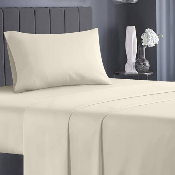 New Infinitee Xclusives Beige Twin Set of 3 16" Deep Pocket Twin Sheets Set - Picture 1 of 6